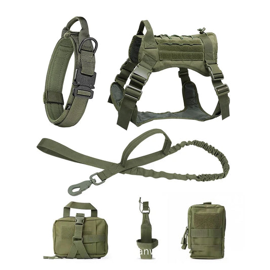 Tactical Dog Harness and Training Gear Set