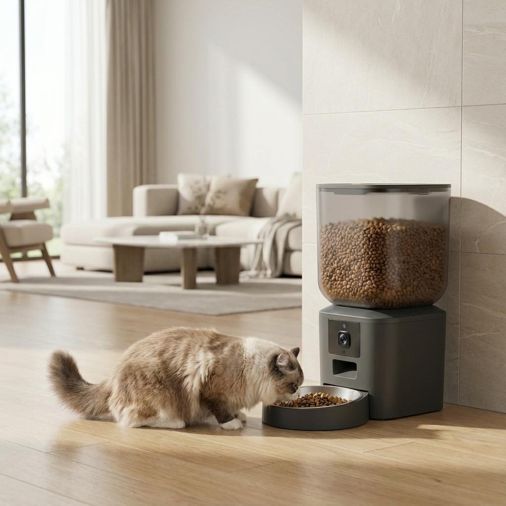 Pawfey 8L Automatic Cat and Dog Feeder with 1080P Camera and WiFi