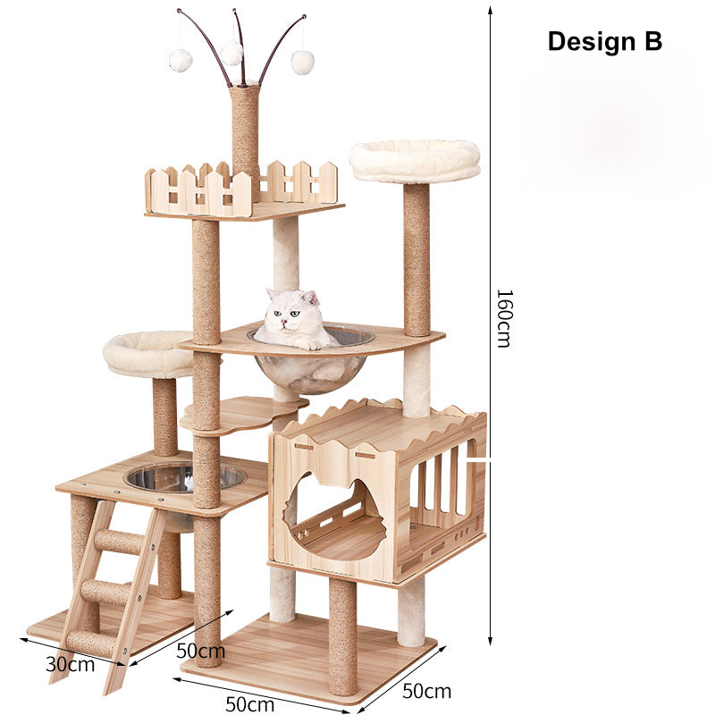 Luxurious Cat Tree Tower with Transparent Pods