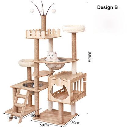 Luxurious Cat Tree Tower with Transparent Pods