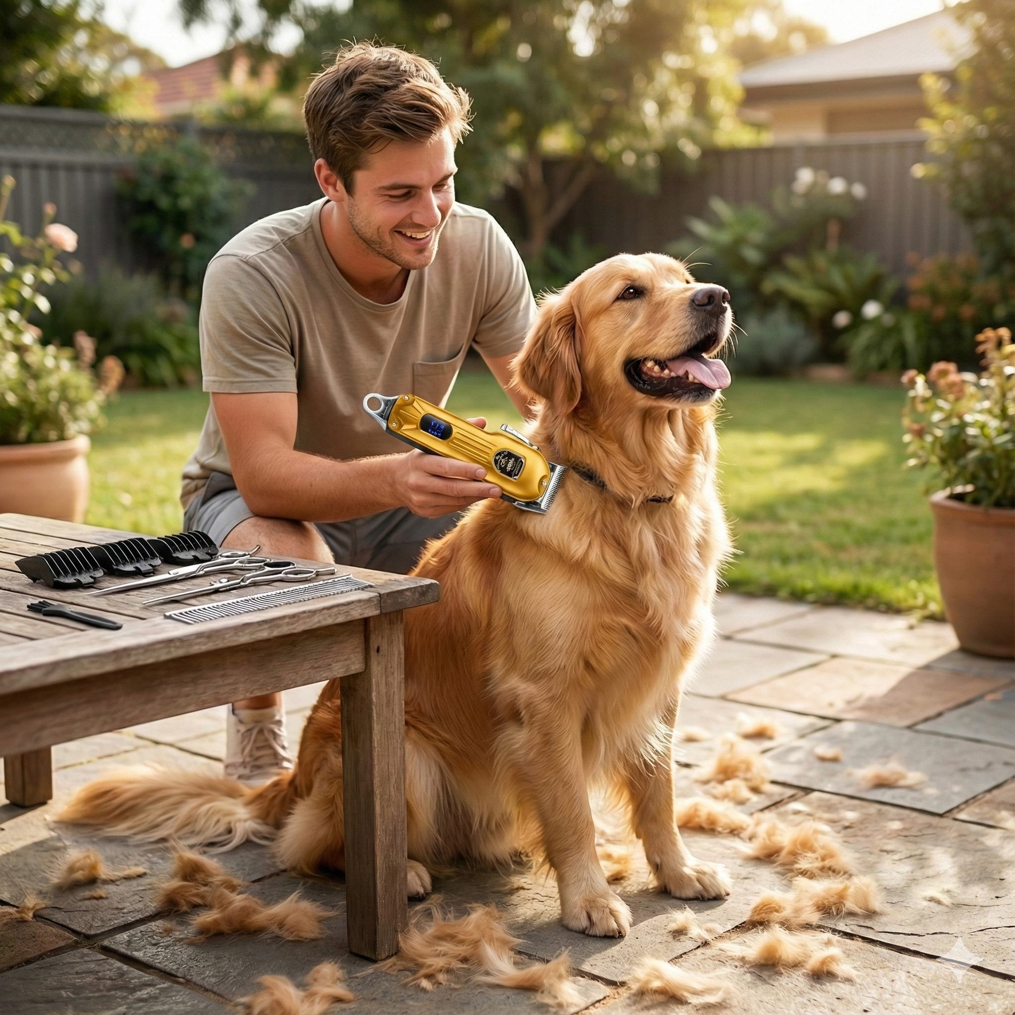 Dog Grooming Kit with Clippers Scissors and Accessories