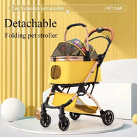 Luxury 2-in-1 Pet Stroller and Carrier