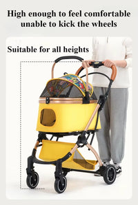 Luxury 2-in-1 Pet Stroller and Carrier