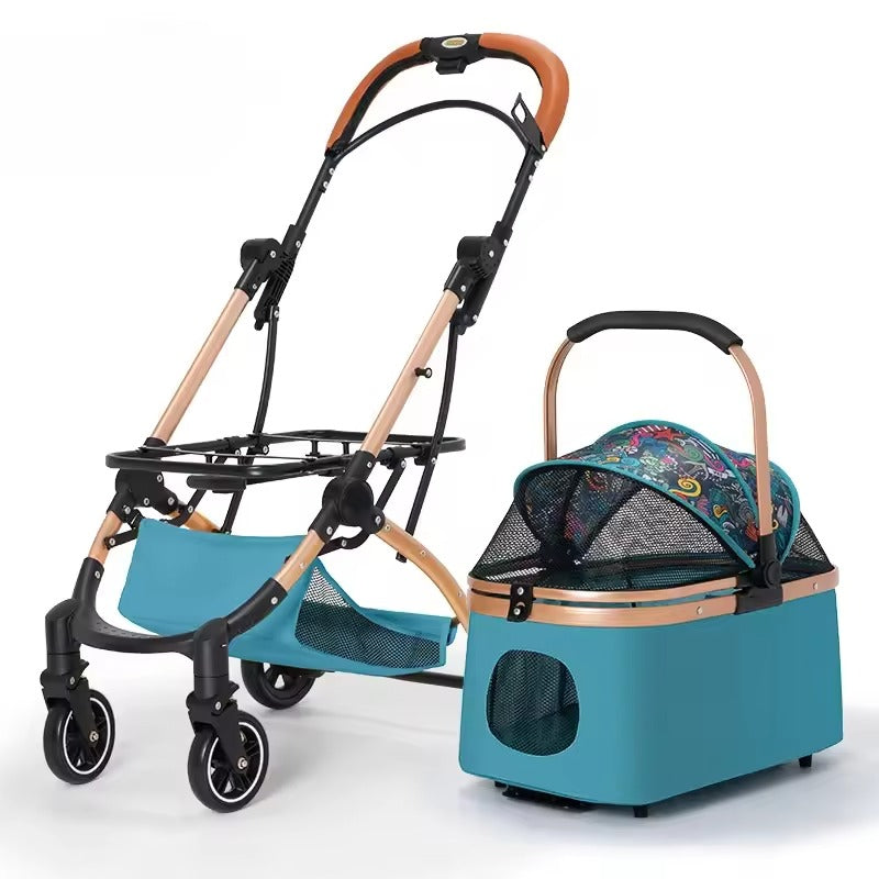 Luxury 2-in-1 Pet Stroller and Carrier