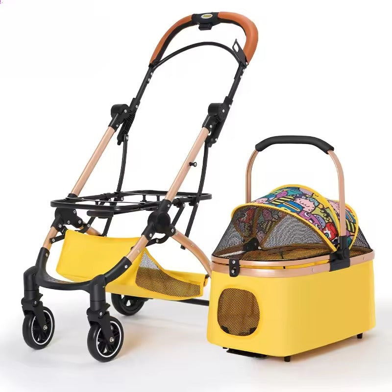 Luxury 2-in-1 Pet Stroller and Carrier