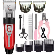 Cordless Dog Hair Trimmer Clippers Set with Precision Blades and 4 Guide Combs