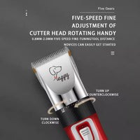 Cordless Dog Hair Trimmer Clippers Set with Precision Blades and 4 Guide Combs