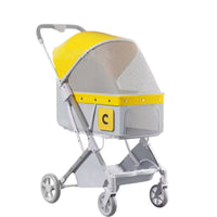 Foldable Cat Pram with Breathable Mesh Canopy