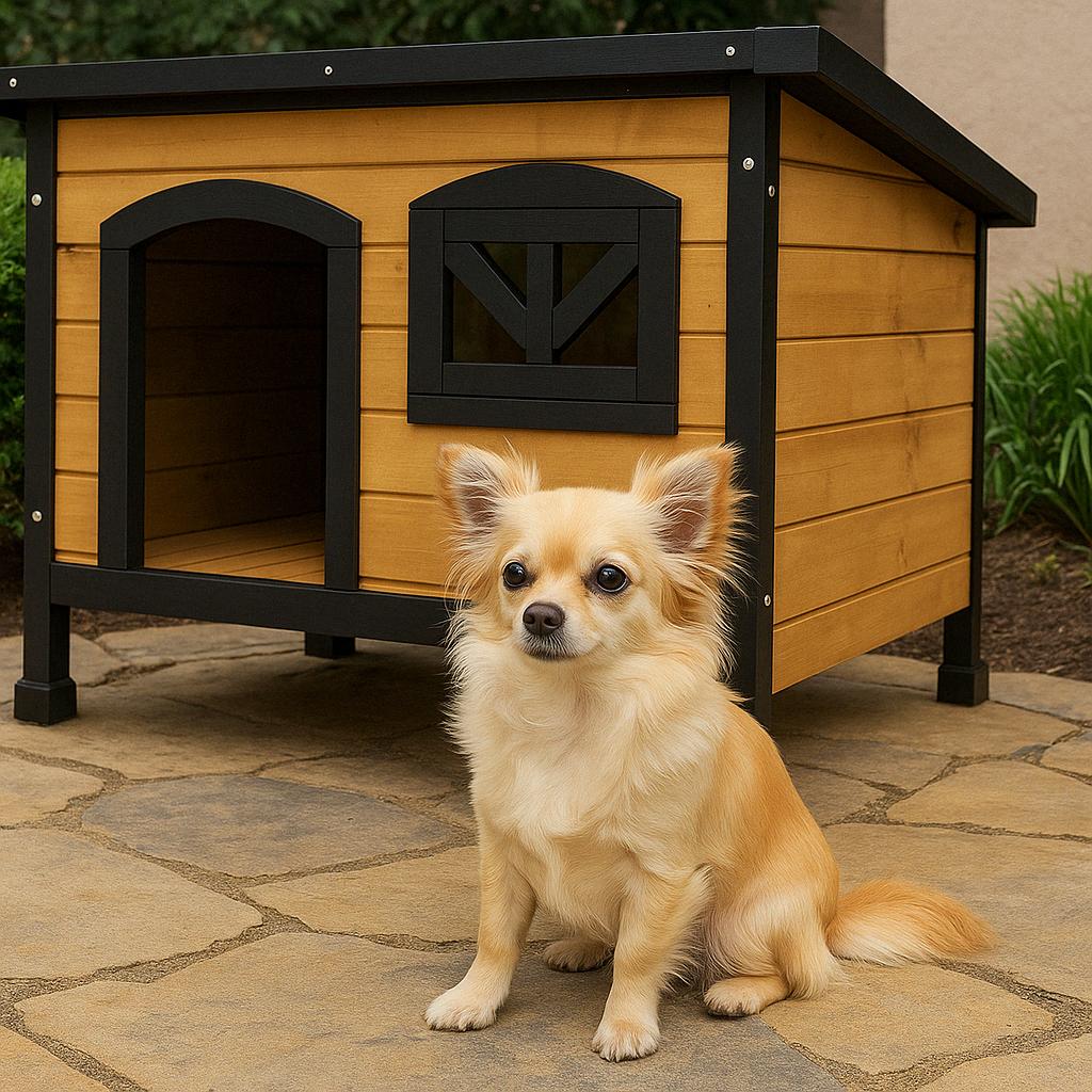 Premium Timber Dog Kennel with Weatherproof Roof