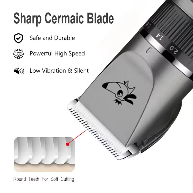 Pet Hair Clipper with LCD – Rechargeable Trimmer for Dogs and Cats