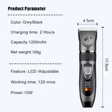 Pet Hair Clipper with LCD – Rechargeable Trimmer for Dogs and Cats