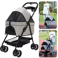 Luxury 2-in-1 Dog Pram and Pet Carrier