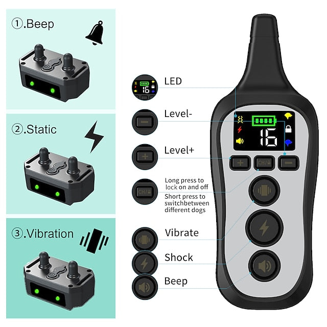 Rechargeable Waterproof Dog Training Collar