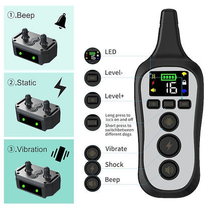 Rechargeable Waterproof Dog Training Collar