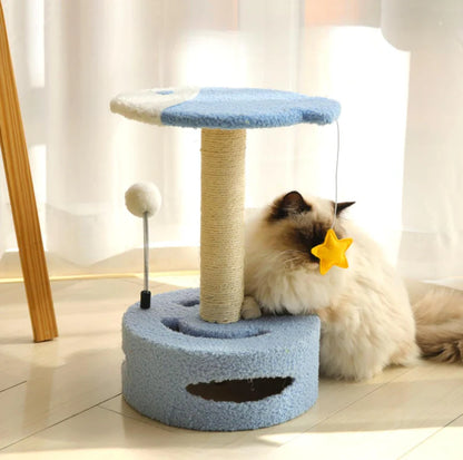 Playful Cat Scratching Post