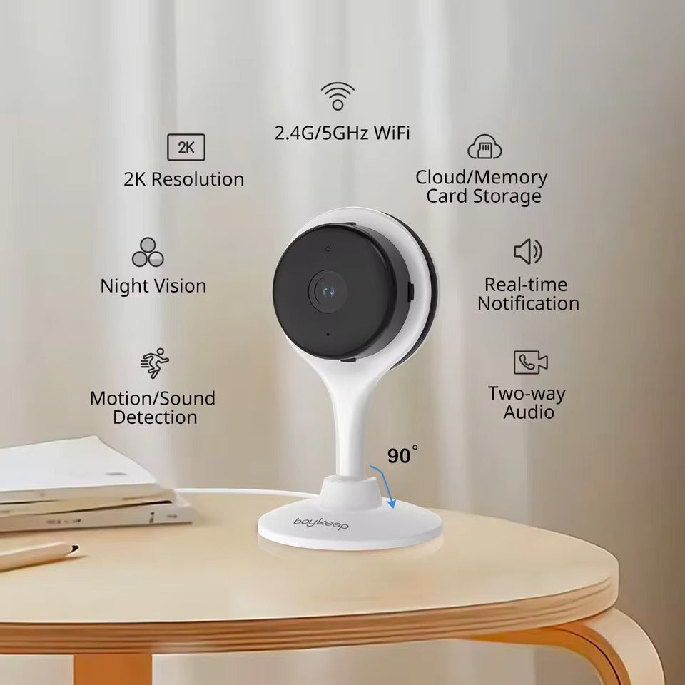 2K Indoor Pet Camera with Night Vision and Audio