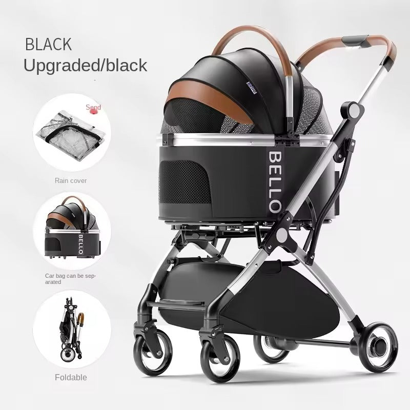 Dog Pram and Pet Carrier – Foldable Stylish and Travel-Friendly