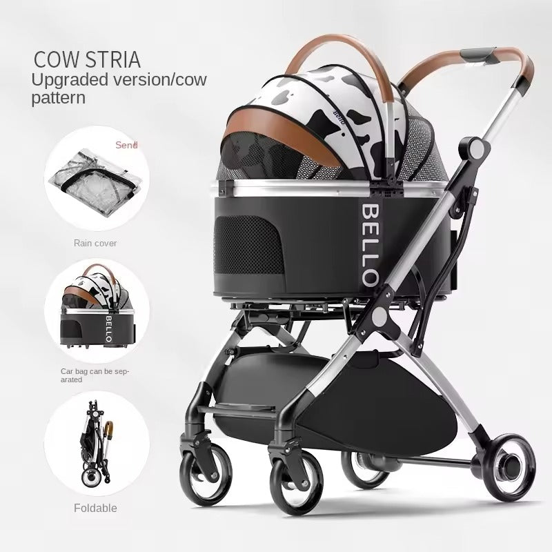 Dog Pram and Pet Carrier – Foldable Stylish and Travel-Friendly