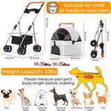 Foldable Pet Stroller and Carrier Combo – Travel-Ready All-Terrain Design