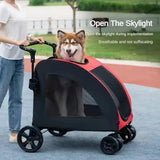 Large Dog Stroller with Mesh Ventilation