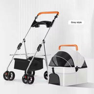 Foldable Pet Stroller and Carrier Combo – Travel-Ready All-Terrain Design.