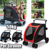 Large Dog Stroller with Mesh Ventilation