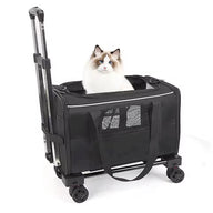 Pet Travel Trolley Carrier with Wheels – Portable Design