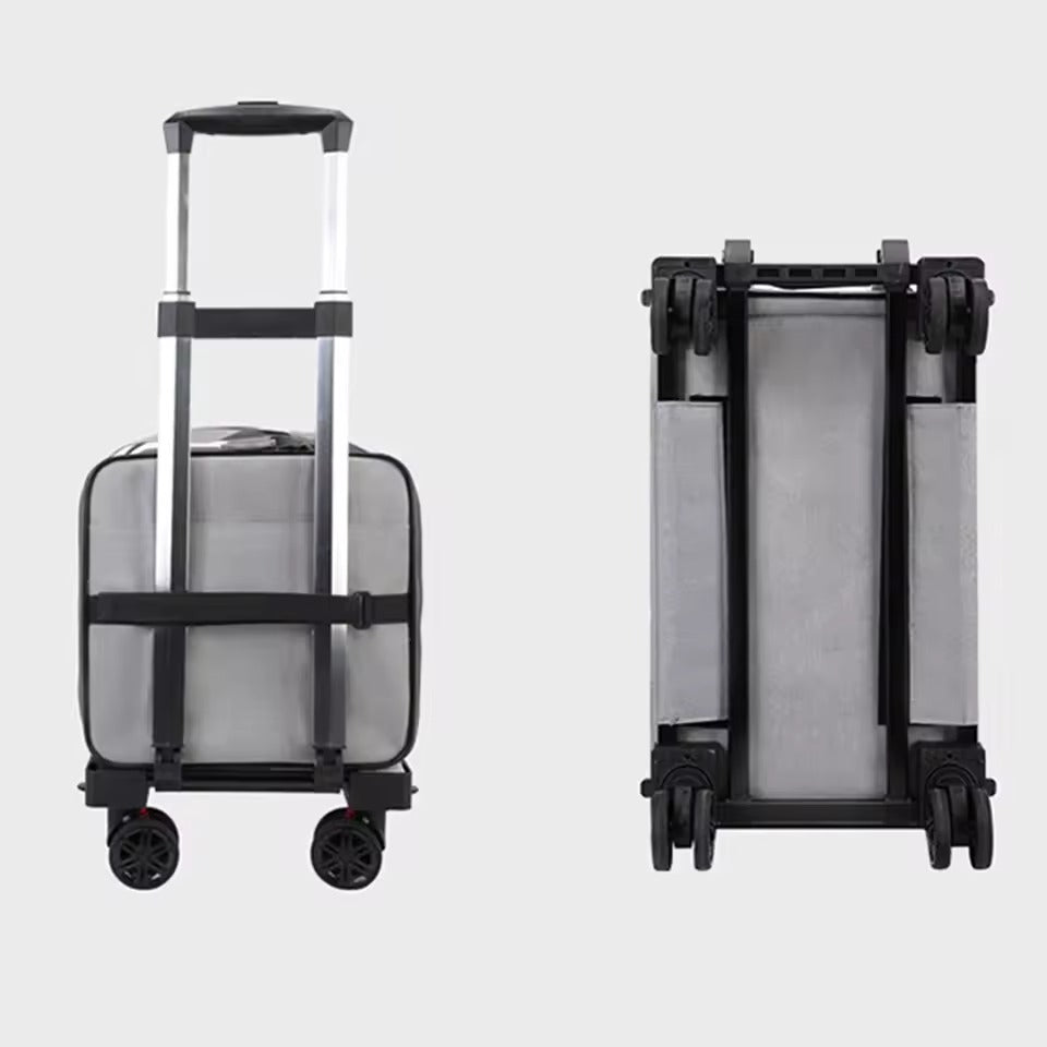 Pet Travel Trolley Carrier with Wheels – Portable Design