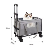 Pet Travel Trolley Carrier with Wheels – Portable Design