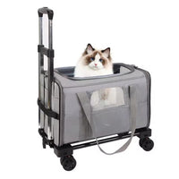 Pet Travel Trolley Carrier with Wheels – Portable Design