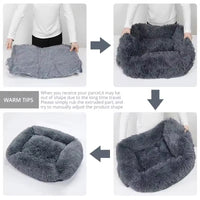 Plush Calming Dog Bed – Soft Fluffy and Supportive