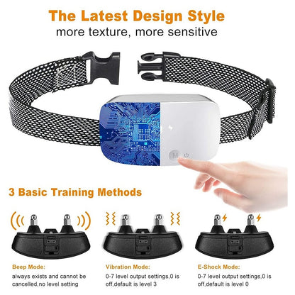 Rechargeable Waterproof Touch Screen Anti Bark Dog Collar