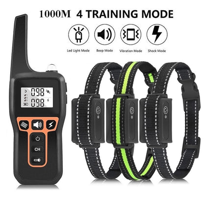 Rechargeable 1000m Waterproof Dog Training Collar