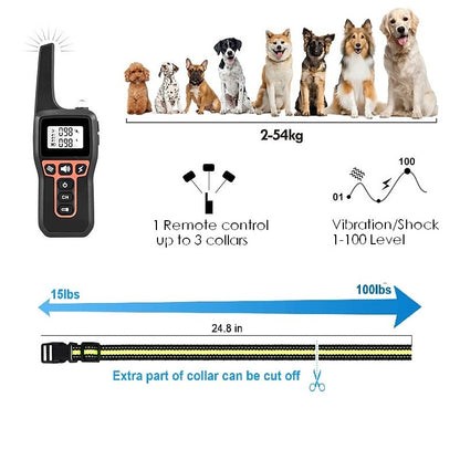 Rechargeable 1000m Waterproof Dog Training Collar