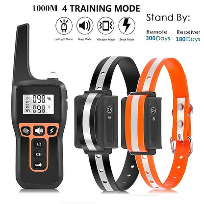 Rechargeable 1000m Waterproof Dog Training Collar