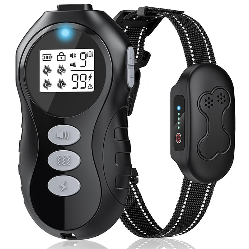 Adjustable Dog Training Shock Collar with Remote Control