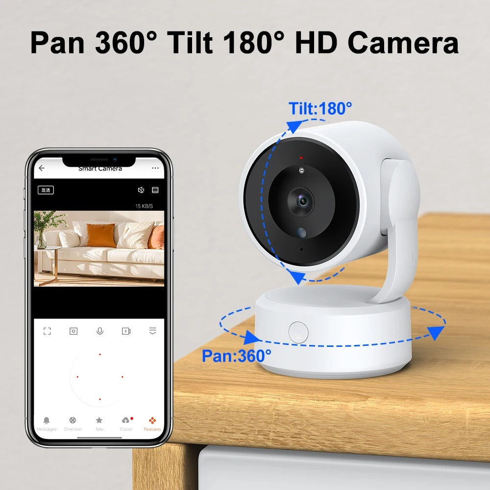 5MP WiFi Pet Camera with 360° View and Call Button