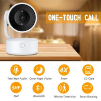 5MP WiFi Pet Camera with 360° View and Call Button