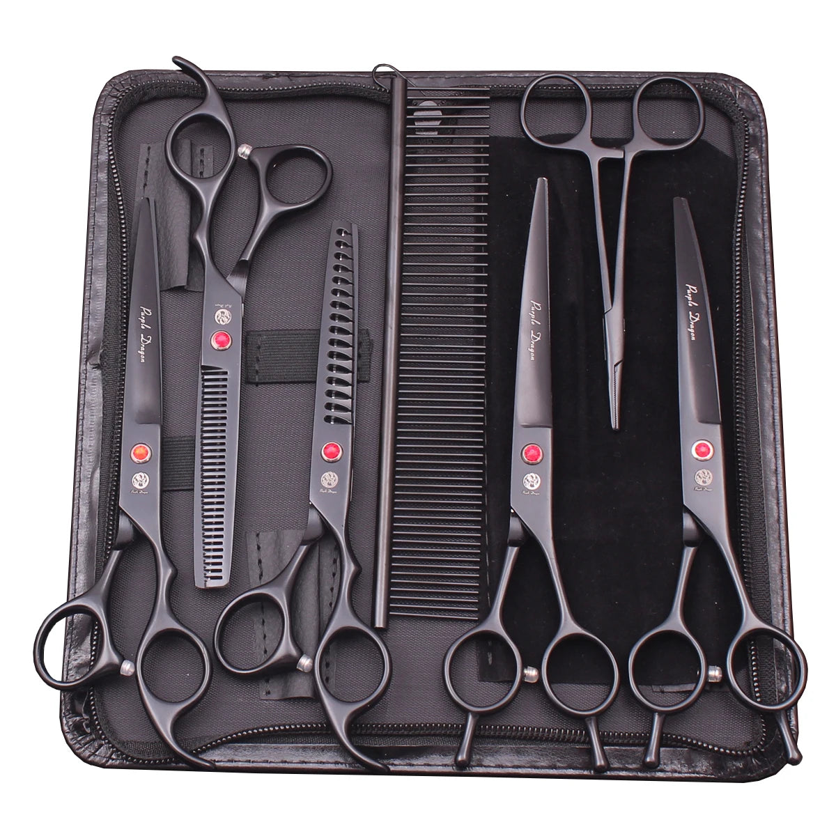 Premium 7-Piece Pet Grooming Scissor Set with Case