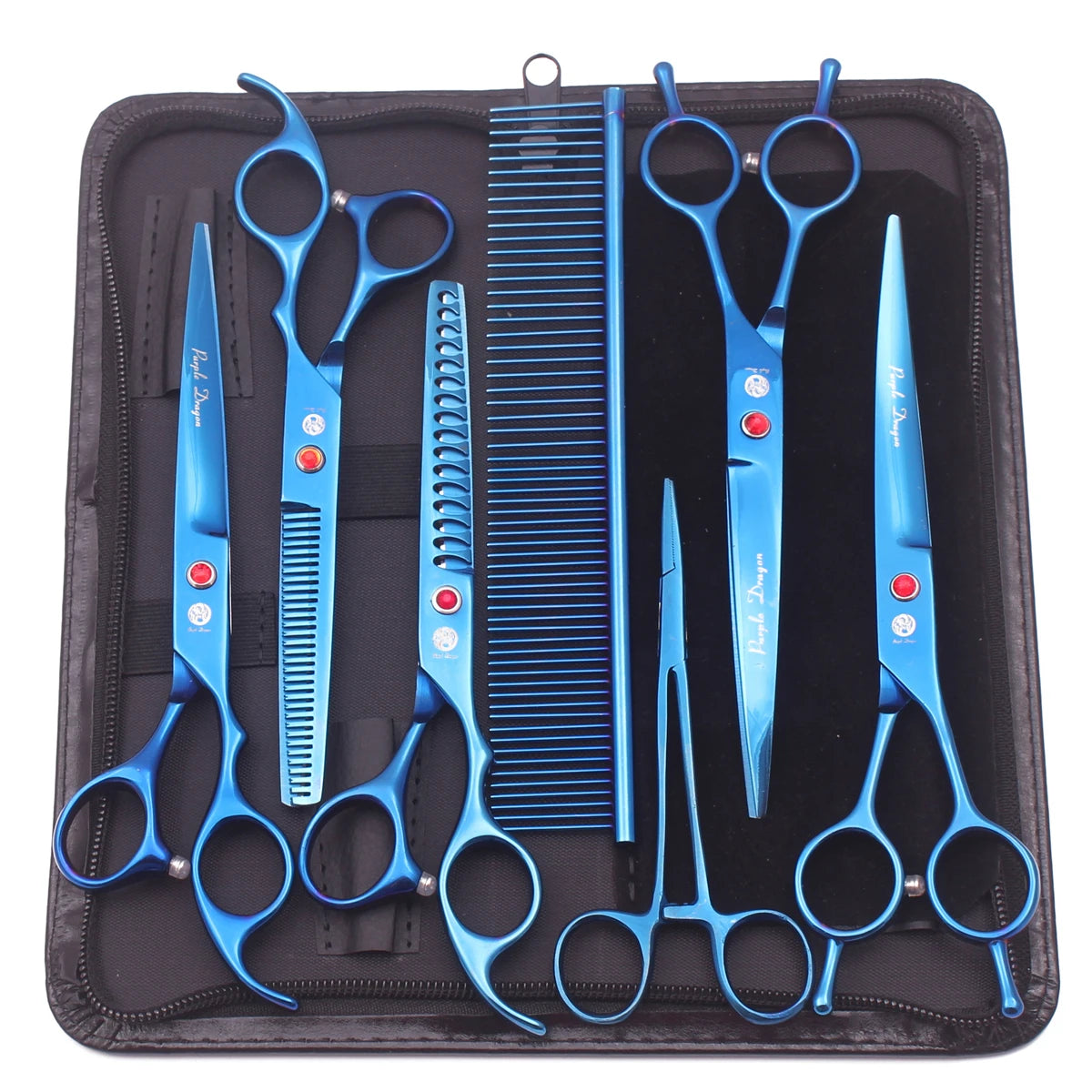 Premium 7-Piece Pet Grooming Scissor Set with Case