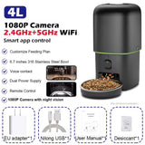 Automatic 4L Dog Cat Feeder with WiFi and Camera
