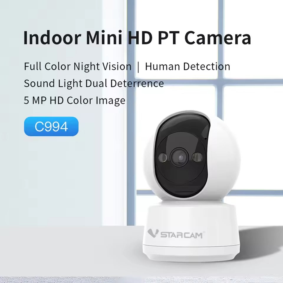 Starcam 5MP Indoor Camera with Pan Tilt Full-Colour Night Vision