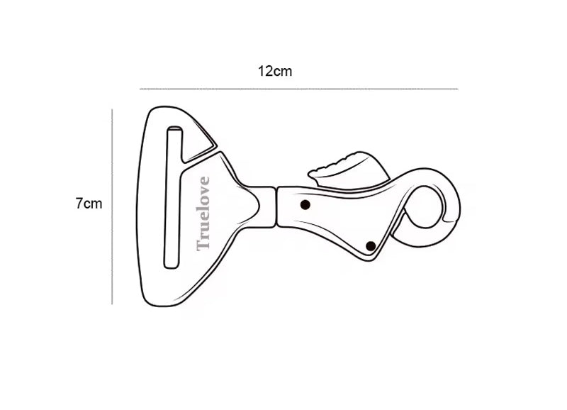 Truelove Dog Seatbelt Clip – Car Safety Buckle for Harness Attachment