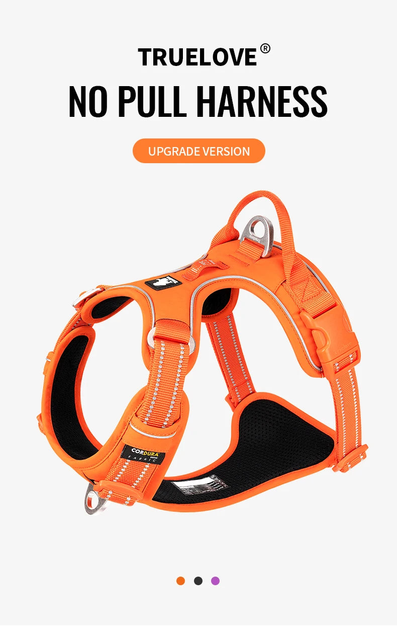 True Love No-Pull Nylon Reflective Dog Harness