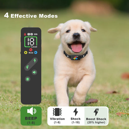 Upgraded Pawfey Waterproof Dog Training Collar with Remote