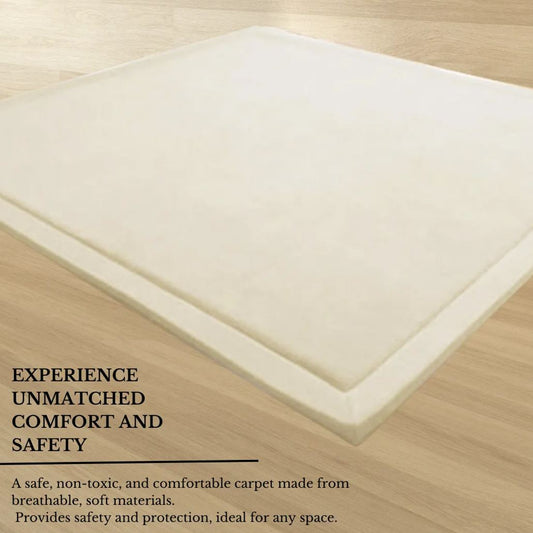 Soft Touch Ultra Plush Memory Foam Mat - Ivory (150x200cm) - Luxurious Comfort for Any Space