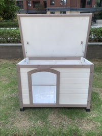Weatherproof Wooden Dog Kennel with Lift-Up Roof