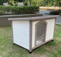 Weatherproof Wooden Dog Kennel with Lift-Up Roof