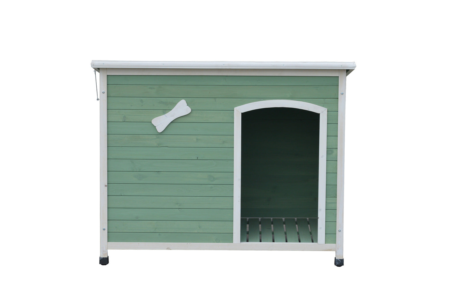 WeatherShield Wooden Dog Kennel with Lift-Up Roof