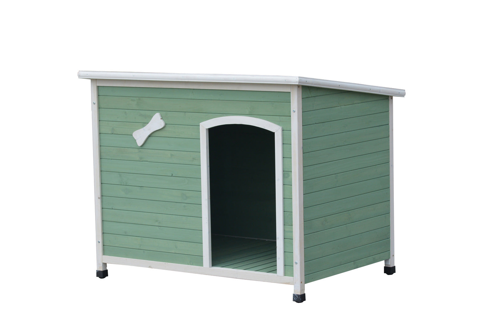 WeatherShield Wooden Dog Kennel with Lift-Up Roof